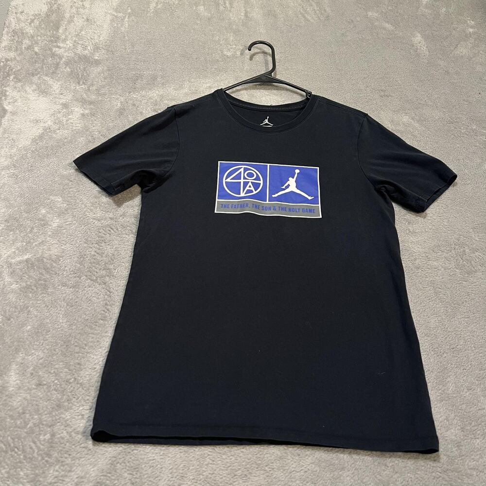 Jordan Shirt Mens Small Black Father Son Holy Game Jumpman 40th Anniversary